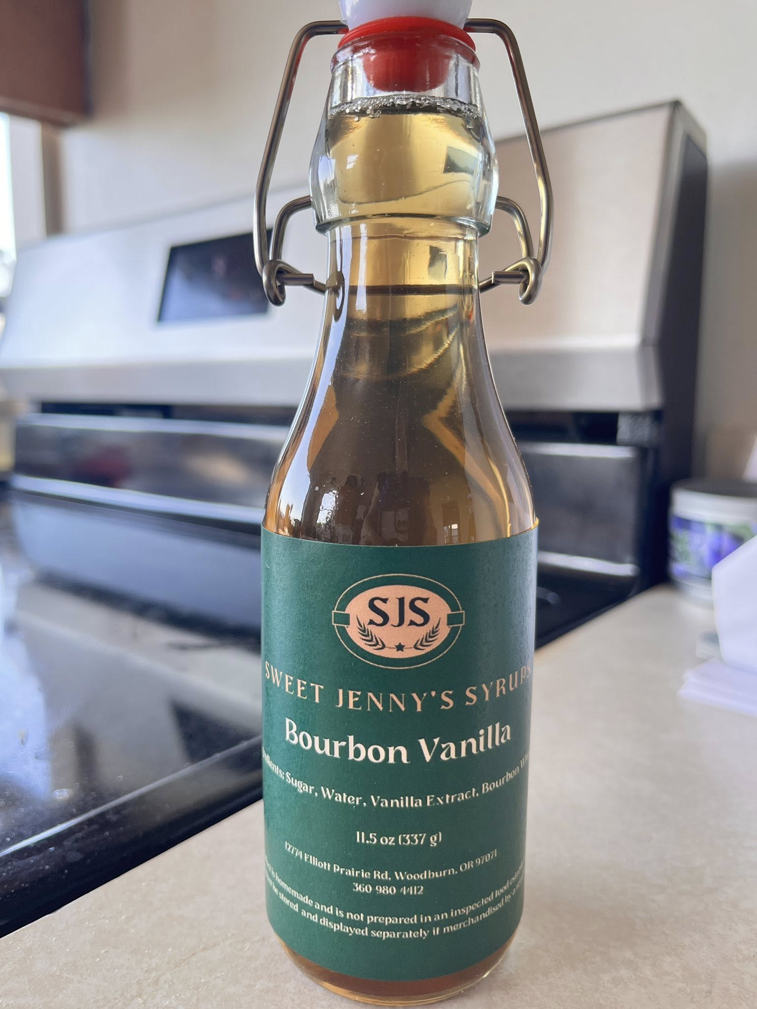 Bourbon Vanilla syrup bottle